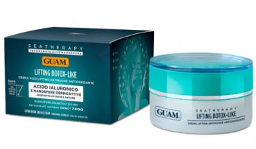 GUAM Seatherapy Antifaltencreme mit Hyaluronsäure | Botox-ähnlicher Lifting-Effekt für Gesicht, Hals & Dekolleté | 50 ml